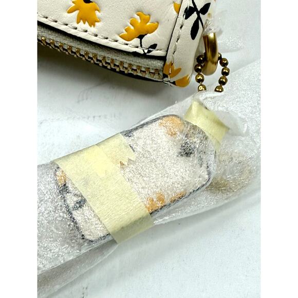 COACH Swinger 20 Floral Print Leather Bag Color is Chalk Multi NWT - Picture 10 of 11